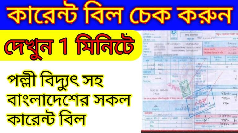 পল্লী বিদ্যুৎ বিল চেক