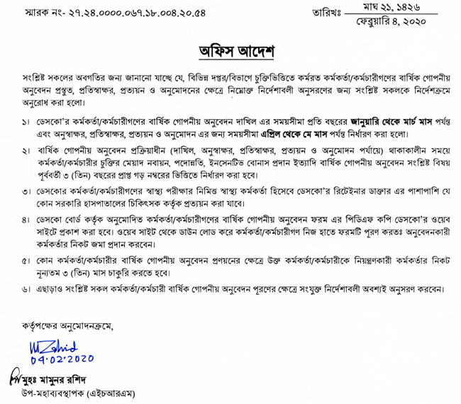 ডেসকো নতুন মিটারের জন্য আবেদন